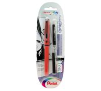 Pentel - Blíster de pincel Pocket Brush. Color tinta en negro.
