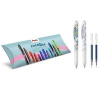 Pentel BLN75KW Energel Kawaii disparador 0,5 mm tinta negra 2 unidades (textura Onirp/Uchiwa) & 2 Recambios azules de regalo
