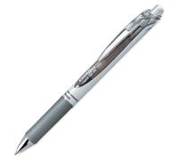 Pentel - Bolígrafo Energel retráctil con mecanismo de presión y punta de bola, punta retractable de 0,7 mm que ofrece una línea mediana de 0,35 mm, Color gris.