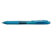 Pentel Bolígrafo Energel retráctil punta de bola tinta azul claro