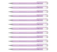 Pentel - Bolígrafo gel Hybrid Milky en colores pastel. - Pack de 12
