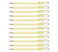 Pentel - Bolígrafo gel Hybrid Milky en colores pastel. - Pack de 12
