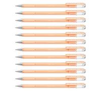 Pentel - Bolígrafo gel Hybrid Milky en colores pastel. - Pack de 12
