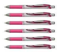 Pentel - Bolígrafo retráctil de gel EnerGel, 0,7 mm, 6 unidades