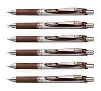 Pentel - Bolígrafo retráctil de gel EnerGel, 0,7 mm, 6 unidades