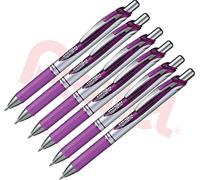 Pentel - Bolígrafo retráctil de gel EnerGel, 0,7 mm, 6 unidades