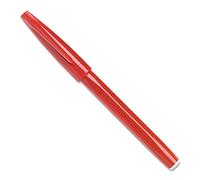 Pentel Bolígrafo S520-B Sign Pen – punta de fibra 0,8 mm, rojo, paquete de 12