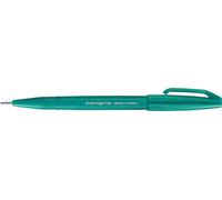 Pentel Bolígrafo SES15C-D3X Brush Sign Pen, color turquesa, punta de fibra, punta tipo pincel, 10 unidades