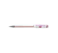 Pentel - Bolígrafo Superb con punta de bola formato MINI y tinta de color rosa con base de aceite de alta densidad. - Pack de 12