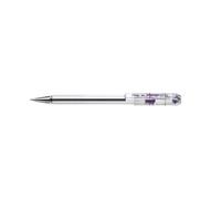 Pentel - Bolígrafo Superb con punta de bola formato MINI y tinta de color violeta con base de aceite de alta densidad. - Pack de 12