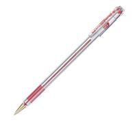 Pentel - Bolígrafos de bola con tinta de aceite, punta media, trazo de 1 mm, color rojo