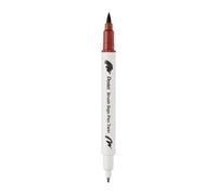 Pentel Brush Sign Pen SESW30C - Bolígrafo de punta de fibra con 2 puntas similares a pincel, color marrón (paquete de 1)