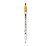 Pentel Brush Sign Pen Twin SESW30C - Rotulador de punta (2 puntas, punta de pincel), color dorado ocre (1 unidad)