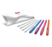 Pentel BX460 iZee - Juego de bolígrafos (4 colores, incluye minas de 1 mm), color Naranja/rosa/azul claro/violeta. 4 Stück + Minen