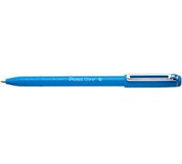 Pentel BX460-S IZee - Bolígrafo (con capuchón, clip de metal, grosor de trazo de 0,5 mm, 12 unidades), color azul claro
