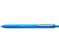 Pentel BX467 Izee - Bolígrafo retráctil, 0,7 mm, azul claro, 12 unidades