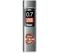 Pentel – Recambio de minas para portaminas C277-2BO 0,7 mm 2B negro