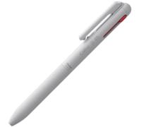 Pentel Calme Quiet Click - Bolígrafo de punta redonda (3 colores, 0,5 mm), color blanco grisáceo