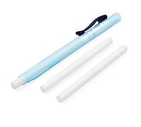 Pentel Clic - Bolígrafo de goma (cuerpo azul + 2 recargas de goma blancas)