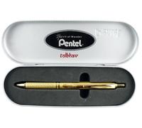 Pentel EnerGel Alloy RT Gel Retráctil Roller Pen Cuerpo Dorado Tinta Azul BL4...