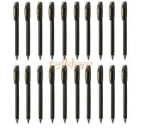 Pentel EnerGel BL 417 Roller Gel Pen - Black Ink 0.7mm Point - Pack of 20