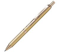 Pentel EnerGel BL407X-A - Bolígrafo roller (ancho de traza 0,35 mm, diámetro bola 0,7 mm, tinta negra), color dorado