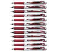 Pentel EnerGel BL77-B2X Bolígrafo Gel Retráctil 0.7 mm Burdeos Pack 12