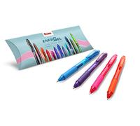 Pentel Energel Bolígrafo BL107 - Boli Retráctil con Clip, de Uso muy Cómodo y Juvenil para Escritura Suave, Perfecto para Colegios y Oficinas, Recargable