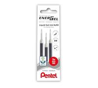 Pentel EnerGel - Cartera de recambio de 0,7 mm, 3 unidades, color rojo