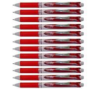 Pentel EnerGel Eco BL77E - Bolígrafo de gel (12 unidades), color rojo