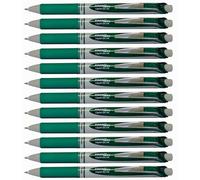 Pentel EnerGel Eco BL77E - Bolígrafo de gel (12 unidades), color verde