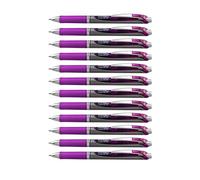 Pentel EnerGel - Lote de 12 bolígrafos de tinta gel retráctil, 1 mm, color morado