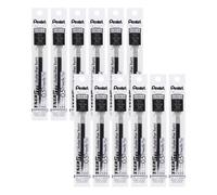 Pentel Cartuchos de recambio Energel para BLN75/BLN105/BL625 – Punta 0,5 mm Negro (12 unidades)