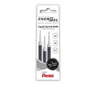 Pentel Recambio para bolígrafo de gel EnerGel LR7, 0,7 mm, 3 unidades, negro