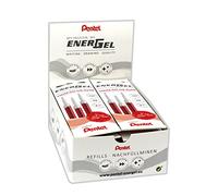 Pentel EnerGel LR7 - Recambio para bolígrafo de gel 0,7 mm, color rojo, Pack de 12 blísters de 3 unidades
