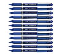 Pentel EnerGel NV Liquid Gel Pen, 0.5mm, Fine Line Capped, Needle Tip, Blue Ink, Box of 12 (BLN25-C) by Pentel
