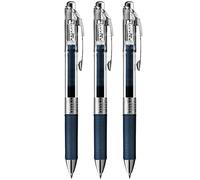 Pentel EnerGel Pure BL77TLE - Bolígrafo de tinta de gel líquido retráctil, 0,7 mm, azul marino, paquete de 3