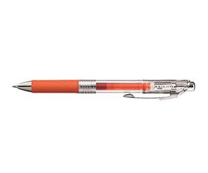 Pentel EnerGel Pure BL77TLE-FX - Bolígrafo de tinta de gel con mecanismo de presión, 0,7 mm de diámetro de la bola = 0,35 mm de trazo, recargable, 1 unidad, color naranja