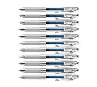 Pentel Energel Pure BLN75TL-Cax Bolígrafo de tinta de gel (0,25 mm, punta de aguja, recargable), color azul marino