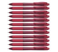 Pentel Energel X 1.0 - Bolígrafo, color Rojo, de plástico (Paquete de 12 unidades)