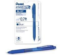 Pentel Bolígrafo gel retráctil Energel X BL107 – 0,7 mm – 84% recicladas – Azul – Caja de 12