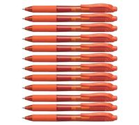 Pentel EnerGel-X - Bolígrafos retráctiles (12 unidades, punta de 0,35 mm), color naranja