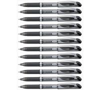 Pentel Energel XM 1.0mm Punta Bolígrafo (Paquete de 12), Negro