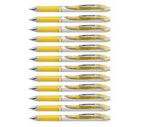 Pentel EnerGel XM BL77 - Bolígrafo de gel (12 unidades), color amarillo