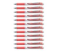 Pentel EnerGel XM BL77 - Bolígrafo de gel (12 unidades), color coral