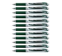 Pentel EnerGel XM BL77 - Bolígrafo de gel (12 unidades), color verde