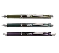 Pentel EnerGel XM BL77A2 - Bolígrafo de gel con mecanismo de presión, color verde oliva (1 unidad), color negro
