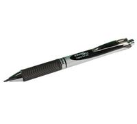 Pentel EnerGel Xm - Bolígrafo retráctil de gel líquido (12 unidades), color negr