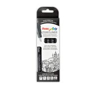 Pentel - Estuche de 5 unidades de rotulador Pointliner calibrado pigmentado. Pun