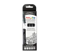 Pentel - estuche de 5 unidades de rotulador pointliner calibrado pigme